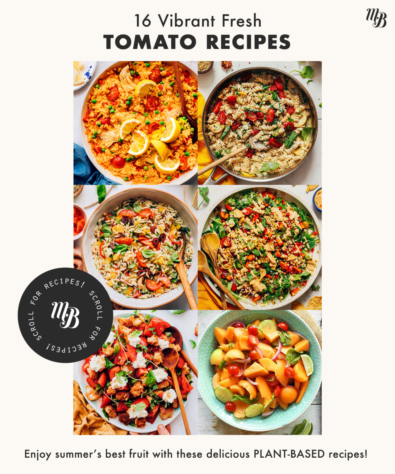 16 Vibrant Fresh Tomato Recipes Plant Based Minimalist Baker   MB TomatoRoundUp PageHeader 1280x1536 