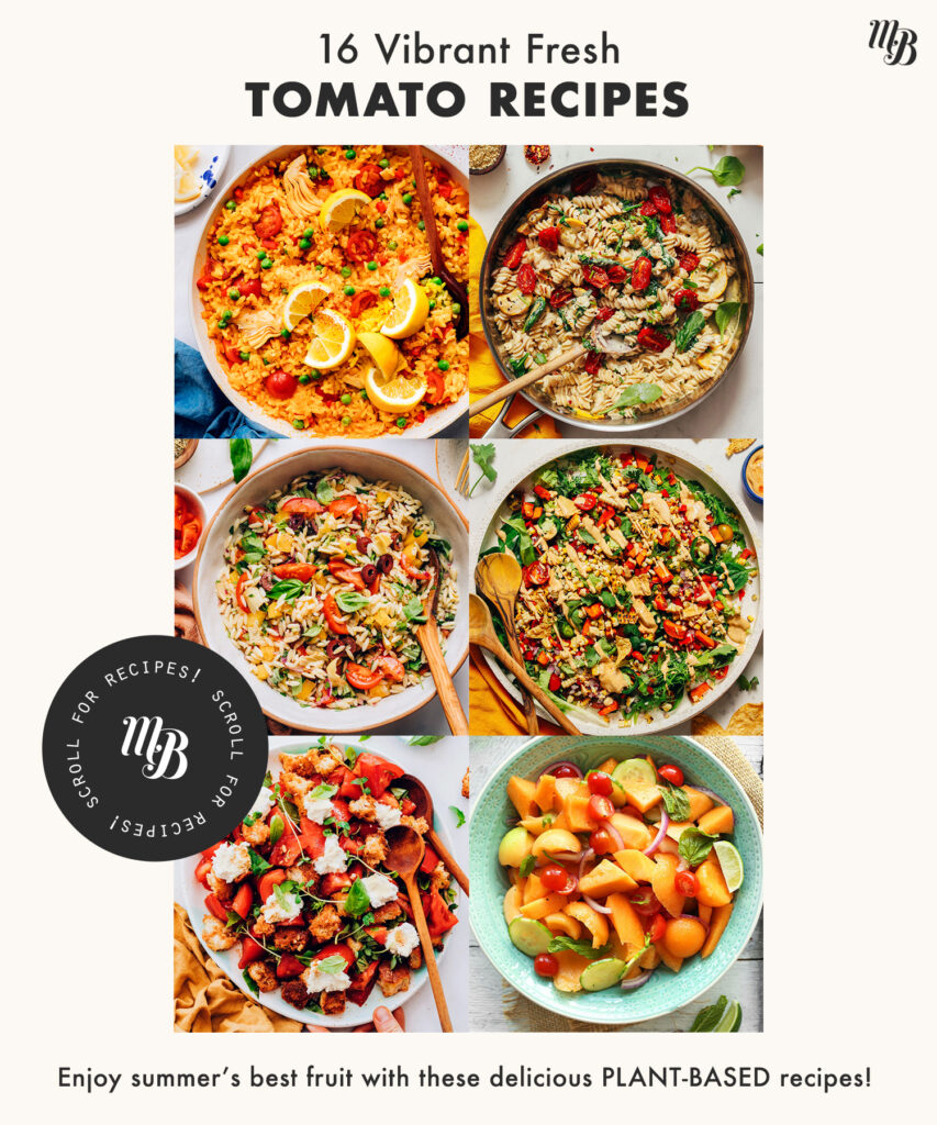 16 Vibrant Fresh Tomato Recipes Plant Based Minimalist Baker   MB TomatoRoundUp PageHeader 853x1024 