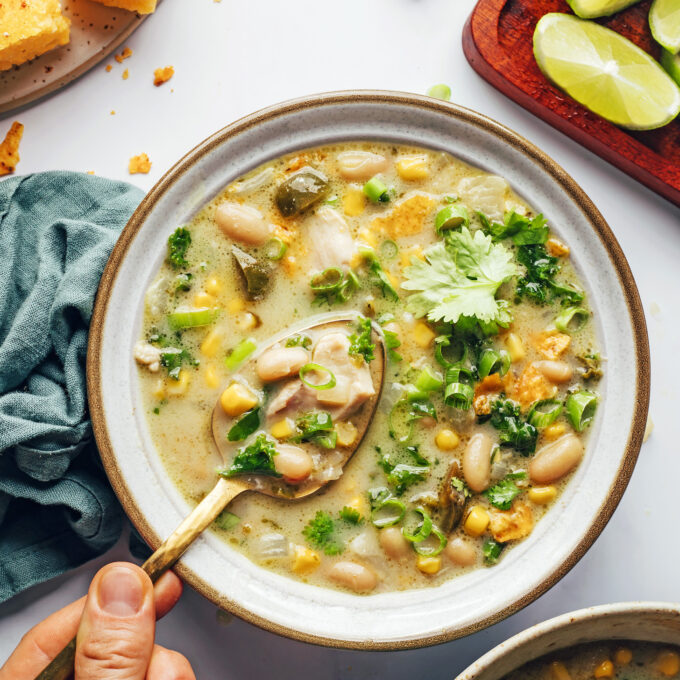 1-Pot Chicken Soup with White Beans & Kale - Minimalist Baker Recipes