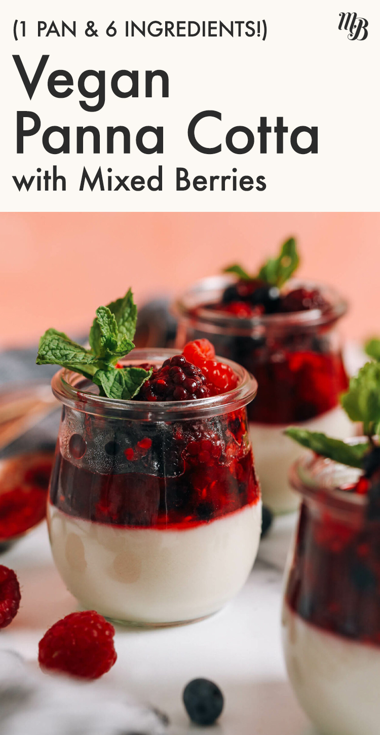Vegan Panna Cotta with Mixed Berries - Minimalist Baker Recipes