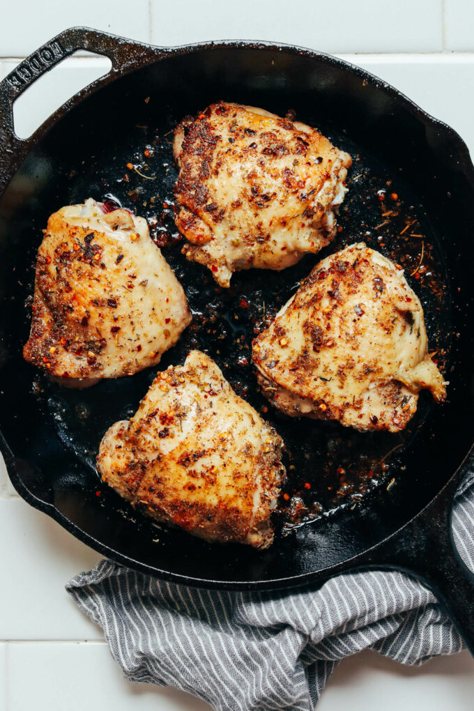 Lemon & Herb Roasted Chicken Thighs - Minimalist Baker Recipes