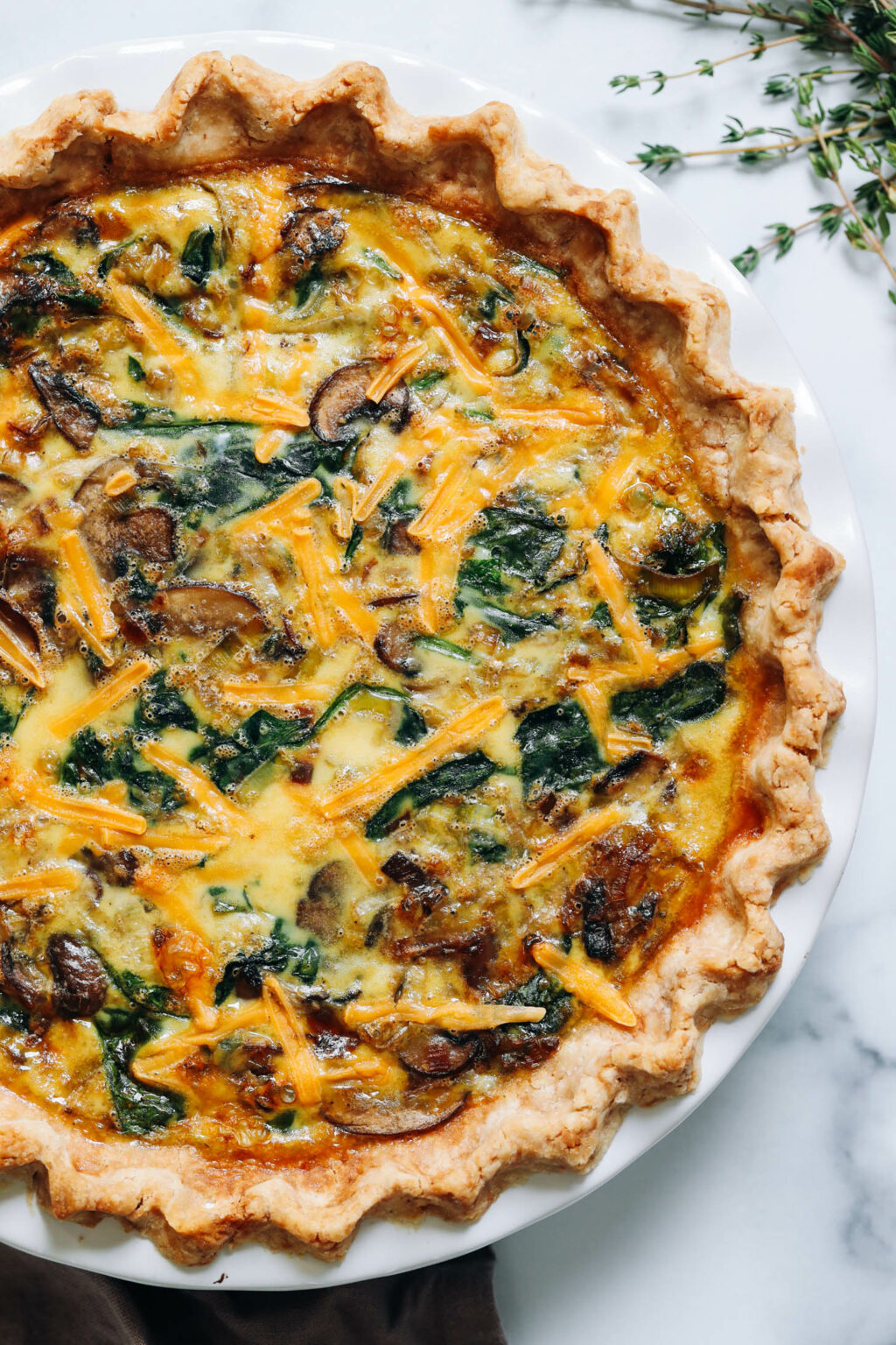 Gluten-Free Quiche with Leeks & Mushrooms - Minimalist Baker