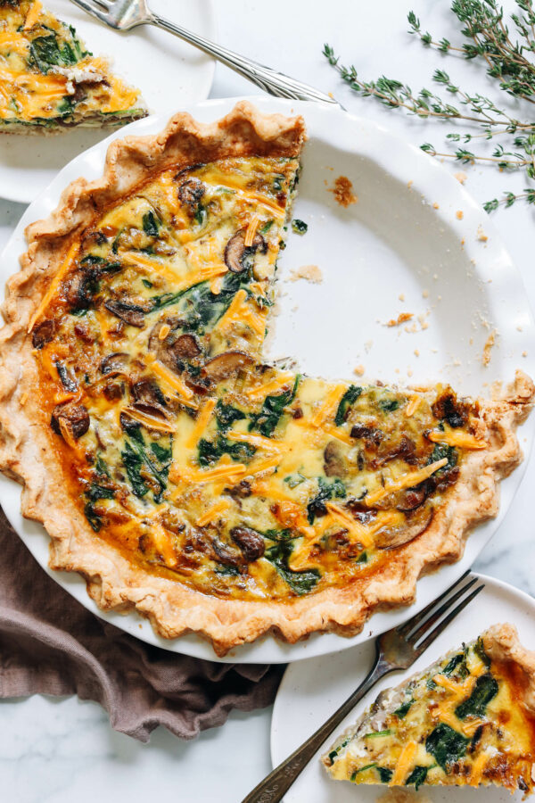 Gluten-Free Quiche with Leeks & Mushrooms - Minimalist Baker