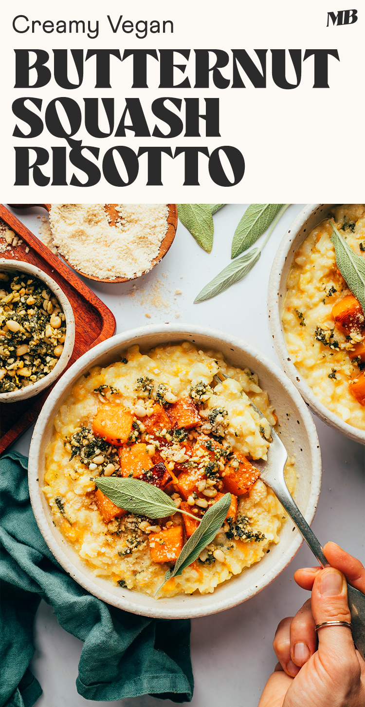 Creamy Vegan Butternut Squash Risotto (Instant Pot Friendly!)