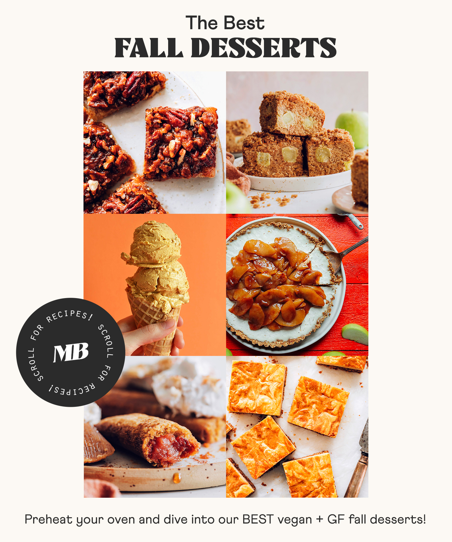 Assortment of the best fall desserts