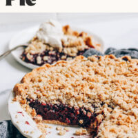 Image of mixed berry crumble pie