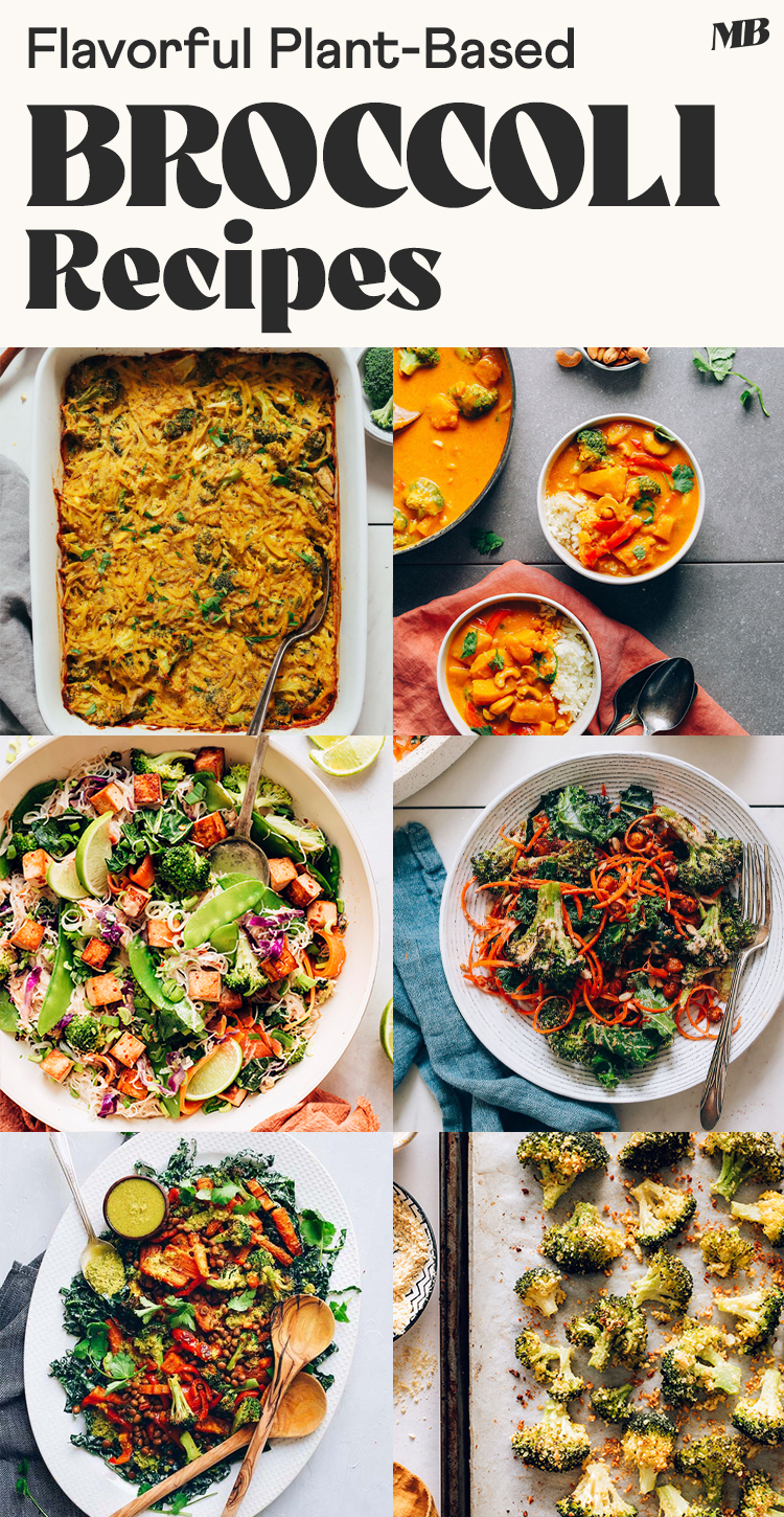 Flavorful Broccoli Recipes Plant Based Minimalist Baker   MB BroccoliRoundUp Pinterest 