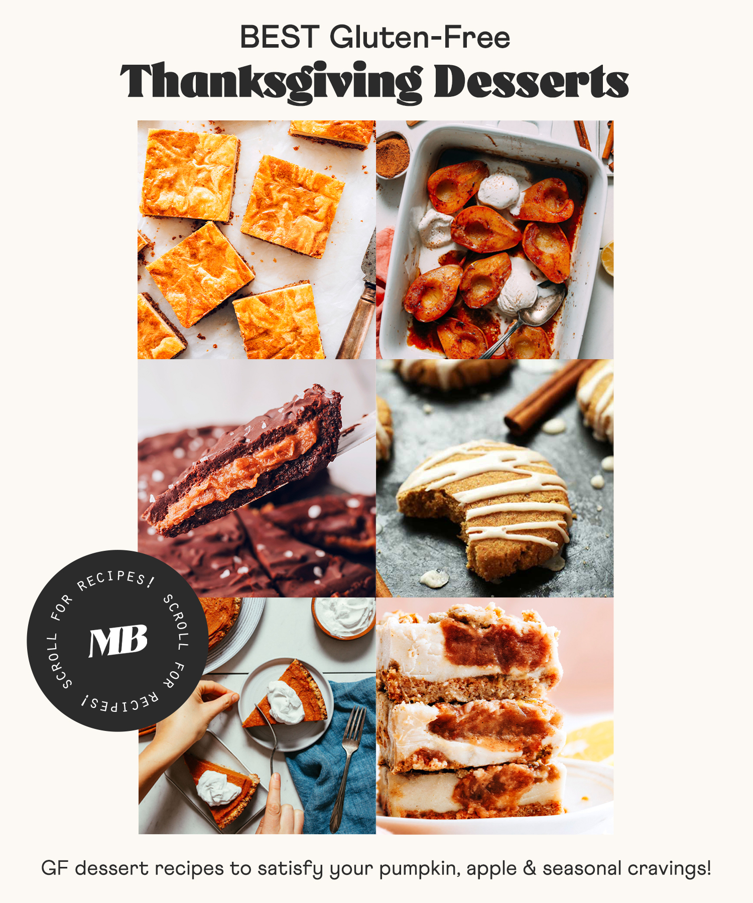 Images of the best gluten-free thanksgiving desserts