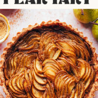 Image of vegan gluten free gingery pear pie