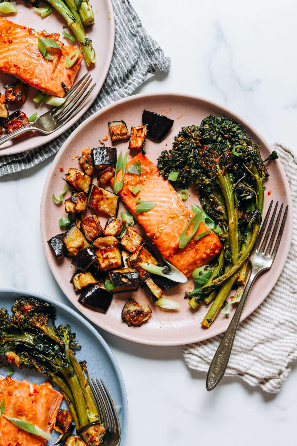 Miso-Glazed Salmon & Veggie Sheet Pan Dinner - Minimalist Baker