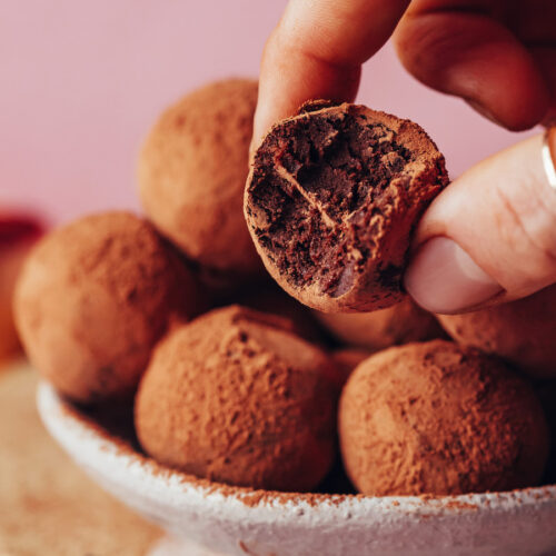 Fudgy Dark Chocolate Sweet Potato Truffles - Minimalist Baker