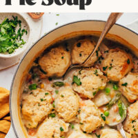 Image of gluten-free chicken pot pie soup