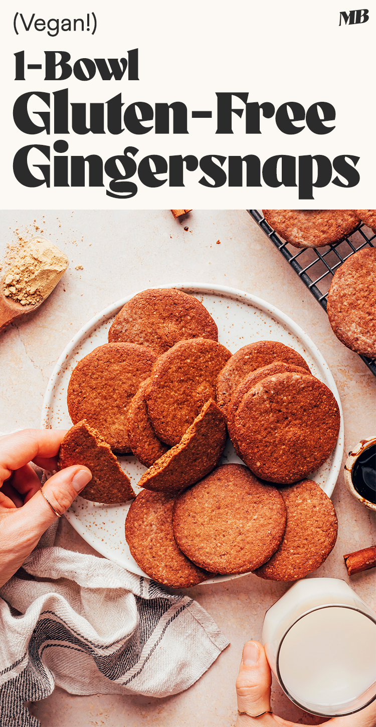 1-Bowl Gluten-Free Gingersnaps - Minimalist Baker Recipes