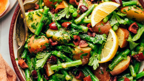 potato and green bean salad with mustard dressing String Bean and Potato Salad