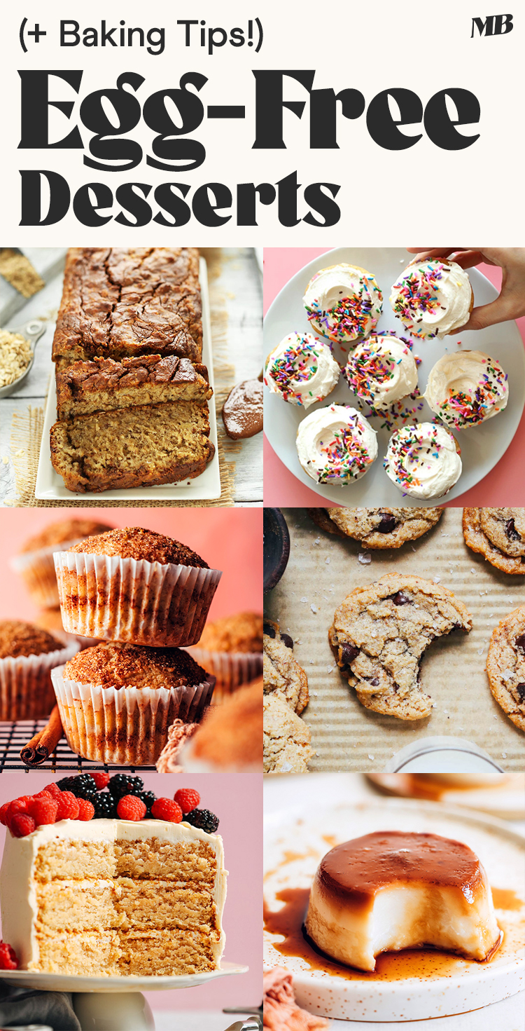 Image of egg-free desserts and baking tips