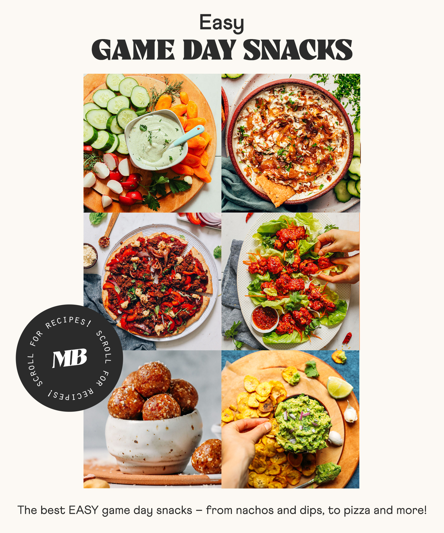 Image of easy game day snacks
