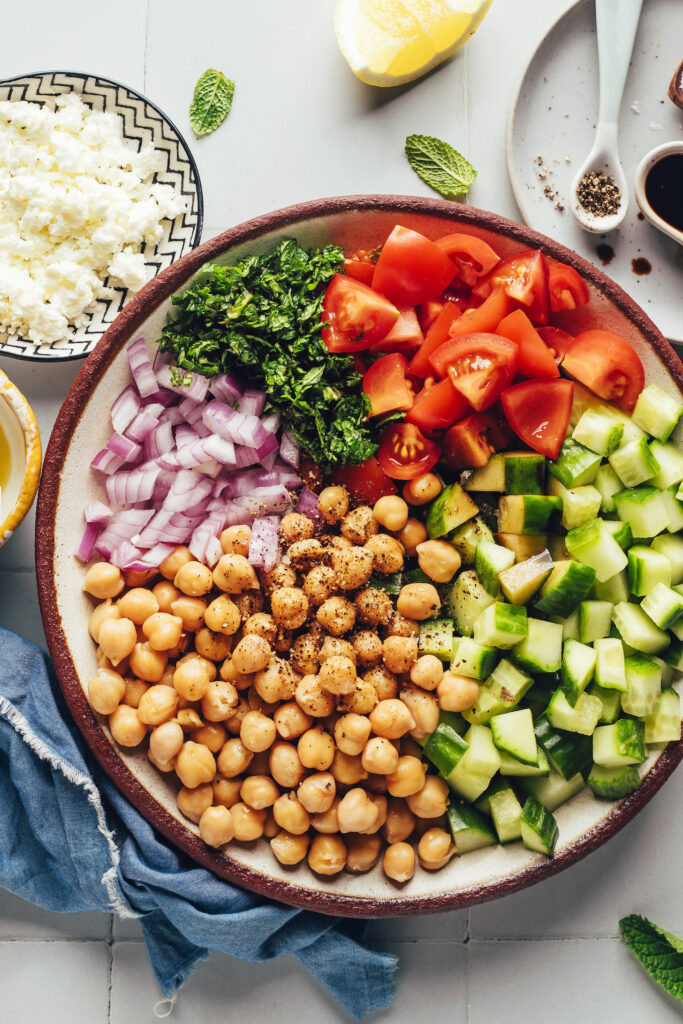 Mediterranean Cucumber Chickpea Salad - Minimalist Baker