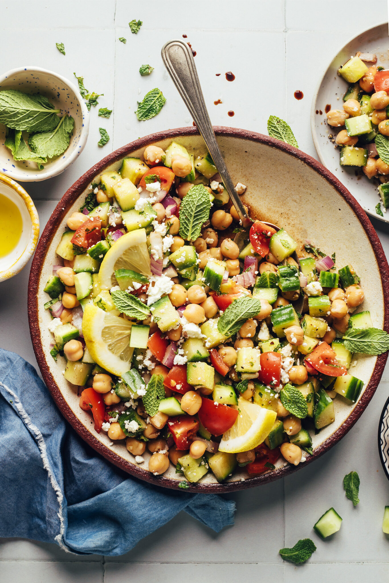 Mediterranean Cucumber Chickpea Salad - Minimalist Baker