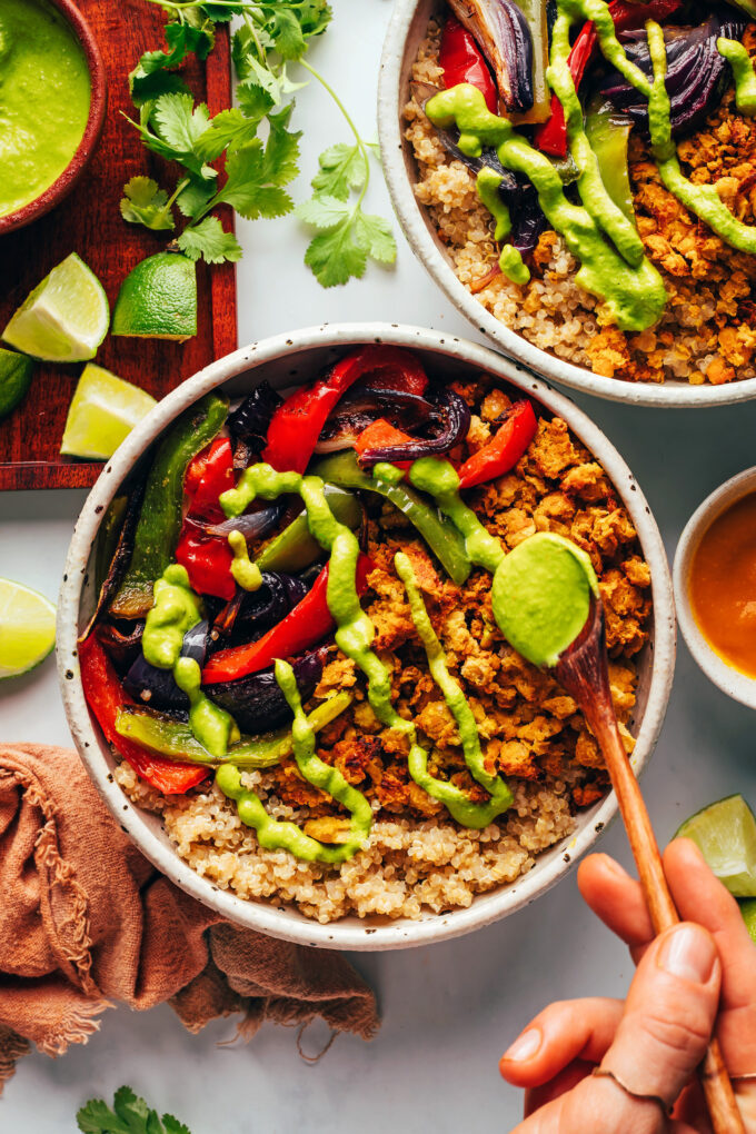 30-Minute Smashed Chickpea Taco Bowls