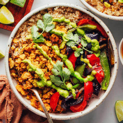 30-Minute Smashed Chickpea Taco Bowls - Minimalist Baker