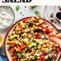 Image of Mediterranean-Inspired Cucumber Chickpea Salad
