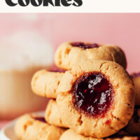 Image of peanut butter and jelly thumbprint cookies