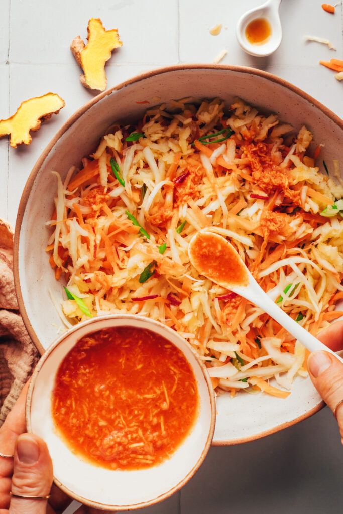 Quick Cabbage Apple Slaw (KoreanInspired) Minimalist Baker