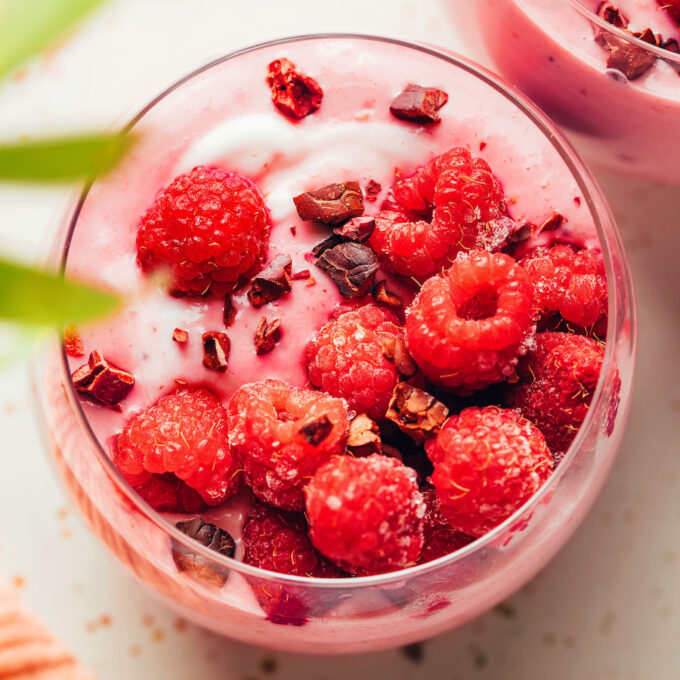 Creamy Raspberry Creamy Raspberry Chip Smoothie (5 Minutes!) - Minimalist Baker