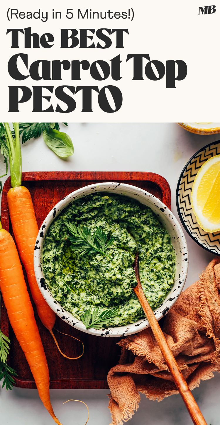 Image of the best carrot top pesto