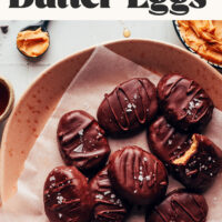 Image of easy vegan peanut butter eggs