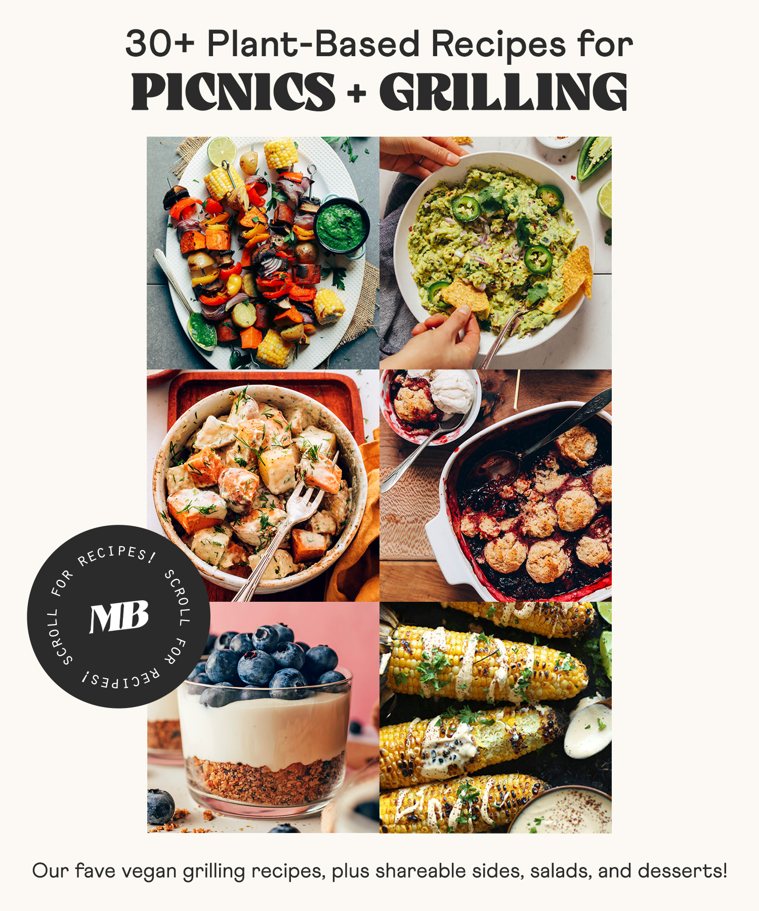 Image of plant-based recipes for picnics and grilling