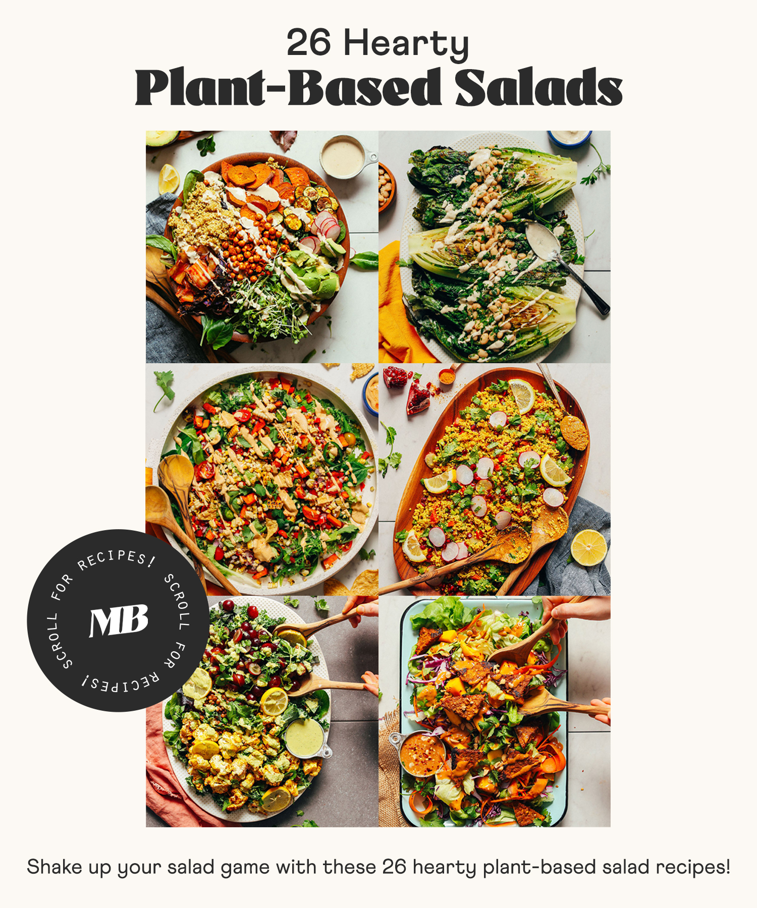 Image of hearty plant-based salad recipes
