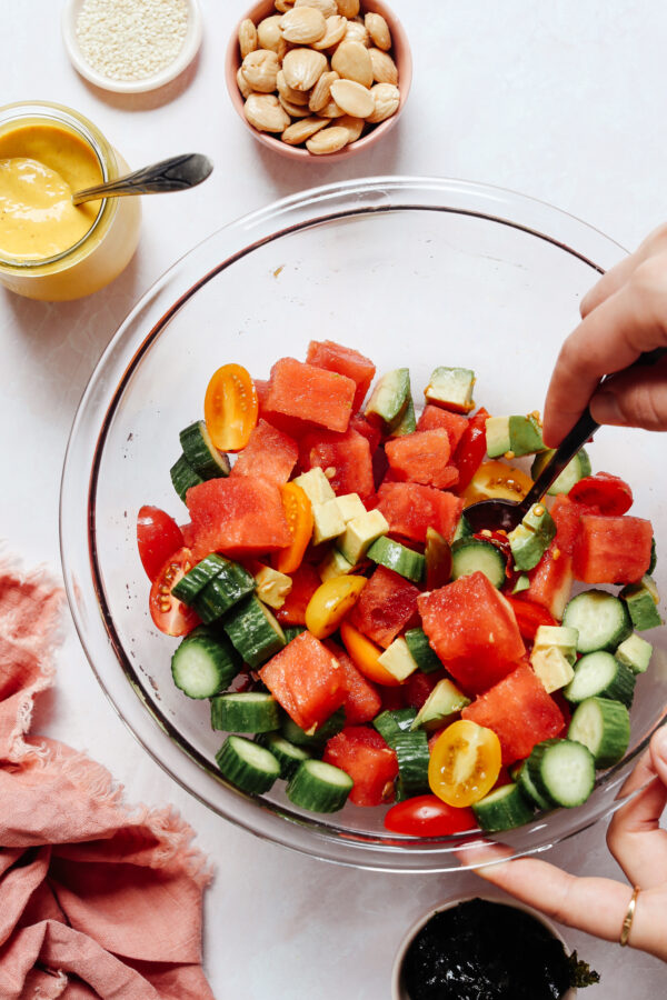 Spicy Watermelon Salad (True Food-Inspired!) - Minimalist Baker