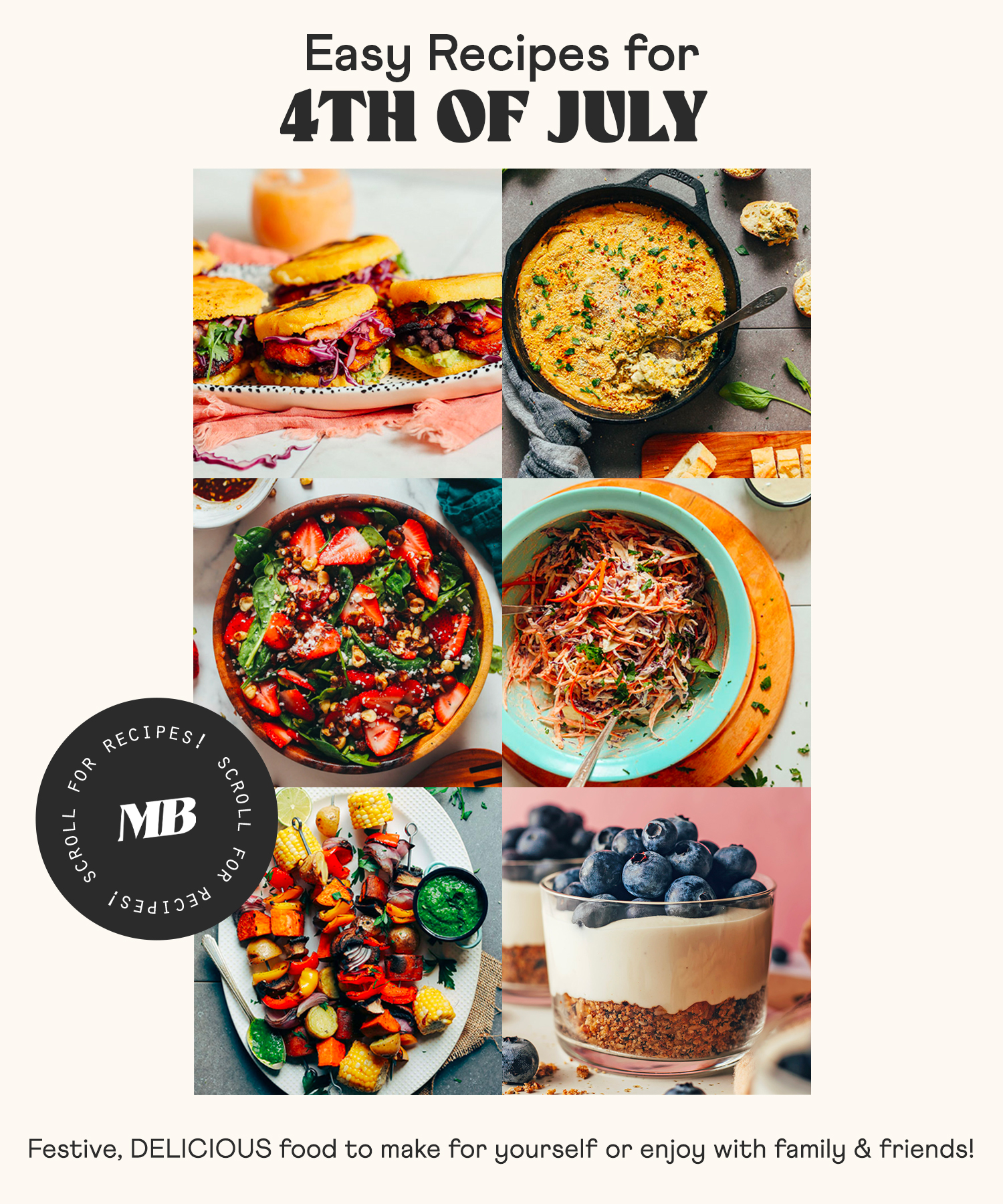 Recipe photos of easy, delicious recipes for 4th of July