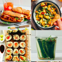Assortment of gluten-free and dairy-free cucumber recipes