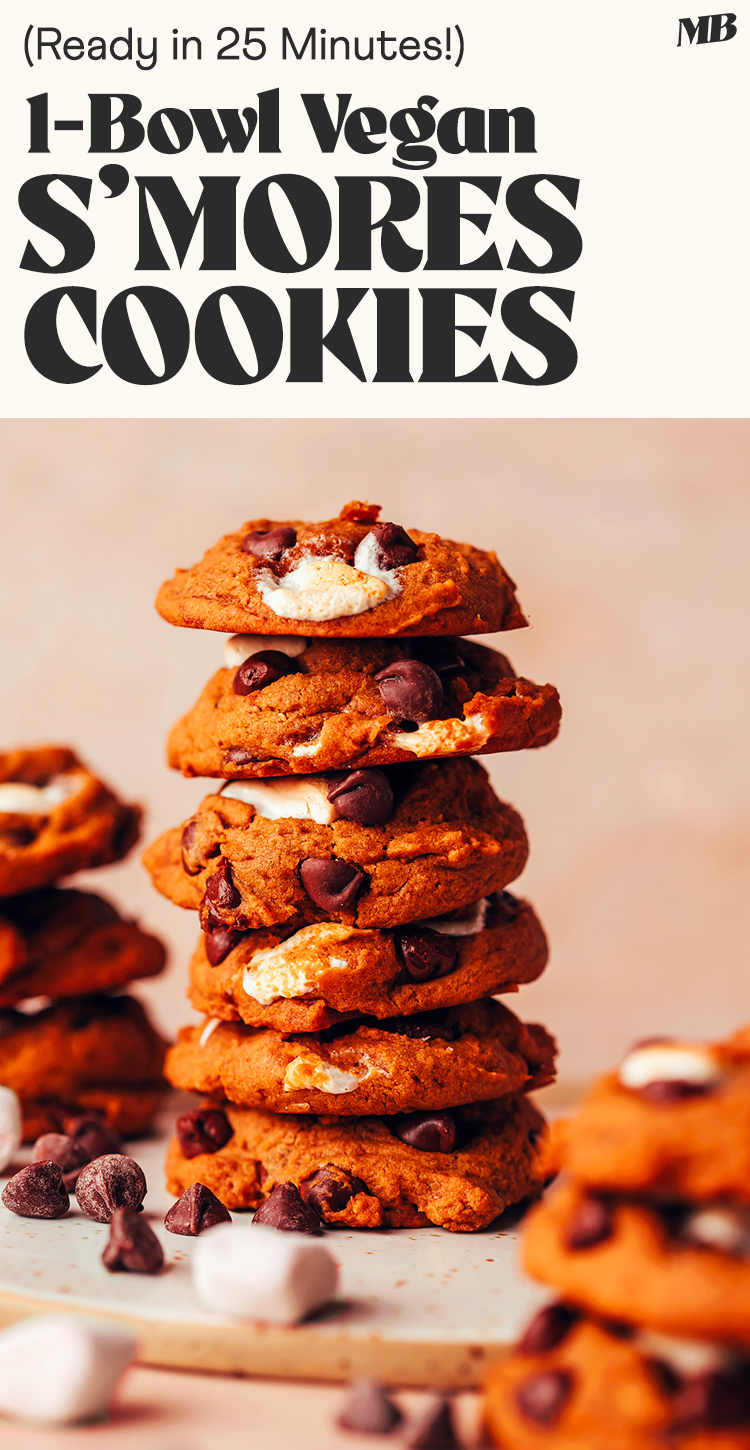 1-Bowl Vegan S'mores Cookies - Minimalist Baker Recipes