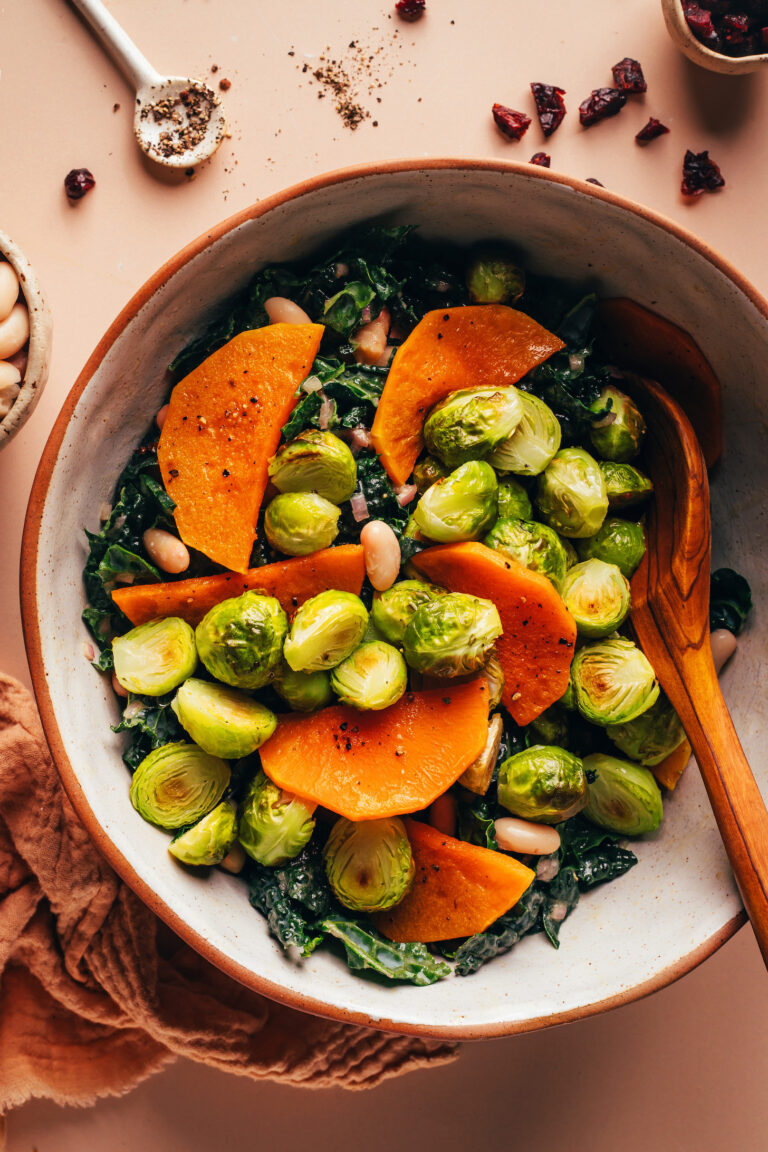 Roasted Fall Vegetable Salad With White Beans Minimalist Baker Recipes
