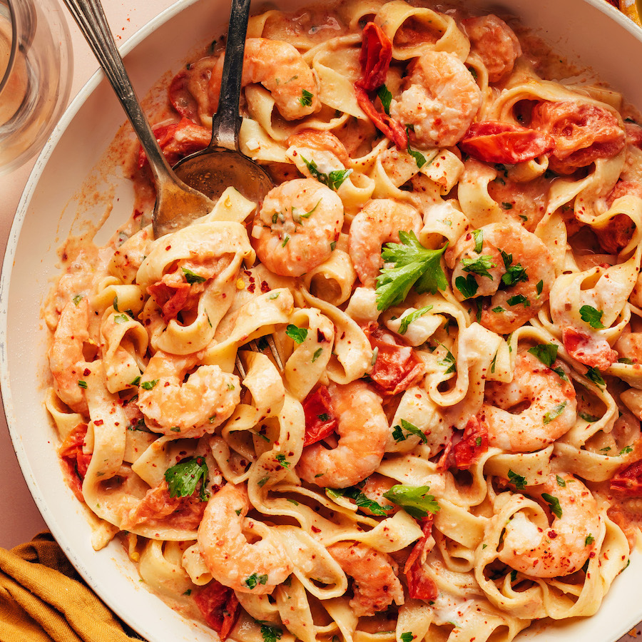 Creamy Tuscan Shrimp Pasta (Dairy-Free)