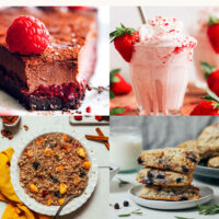Text reading easy berry desserts perfect for summer above photos of berry recipes