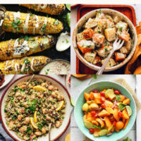 Photos of salads and sides for our round-up of easy picnic recipes