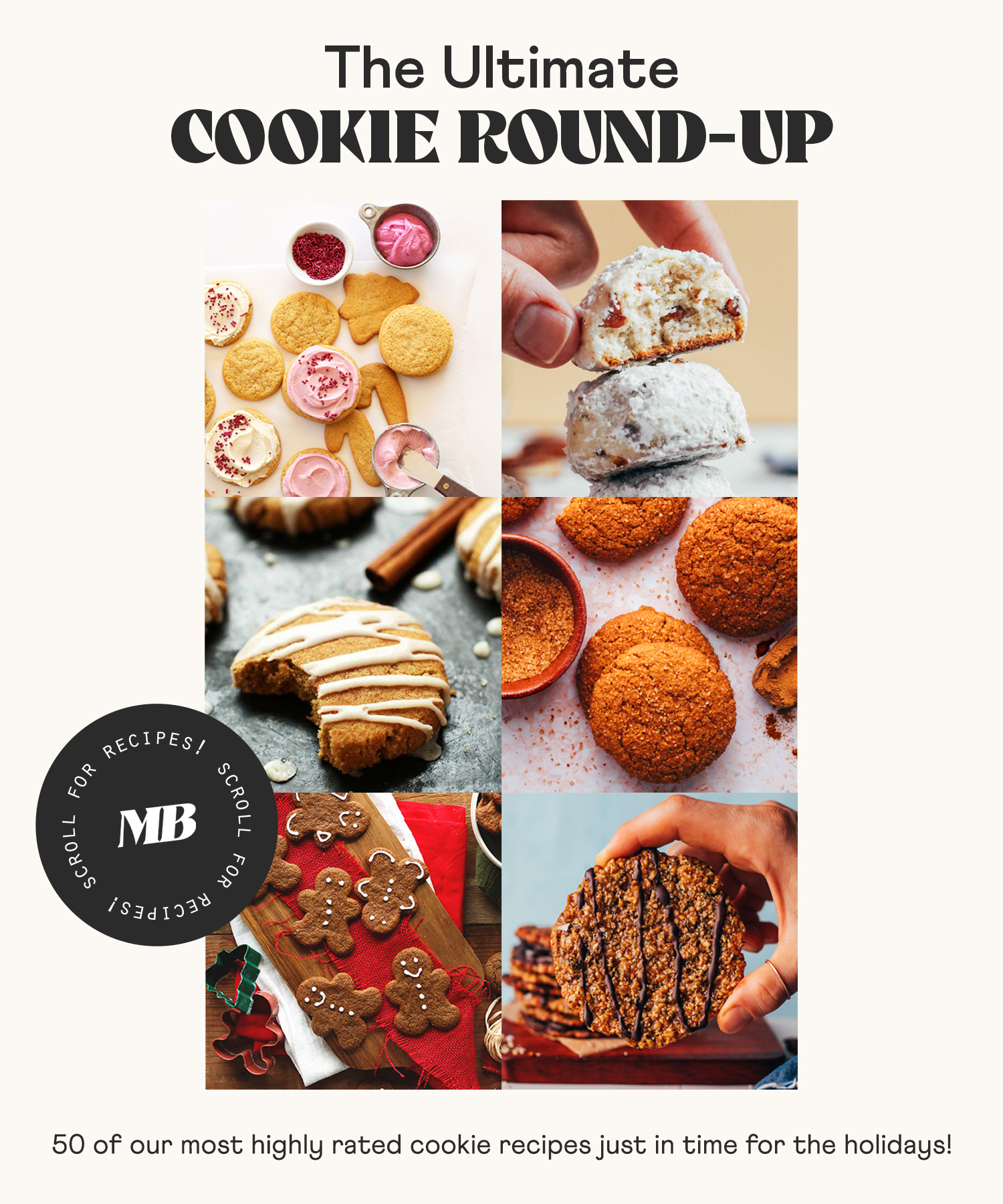 Sugar cookies, ginger cookies, wedding cookies, gingerbread, snickerdoodles, and florentines for our cookie recipes round-up