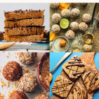 Photos of peanut butter granola bars, mango energy bites, and more easy homemade energy bites and bars